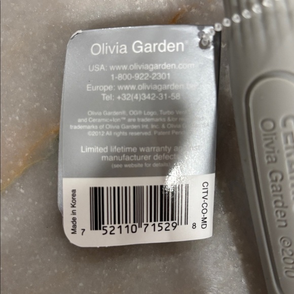 Olivia Garden Ceramic + Ion Hair Brush - White and Gray - Picture 2 of 5